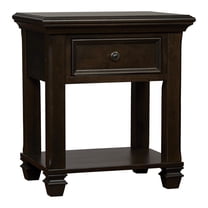 Baby Cache Glendale Nightstand in Charcoal Brown