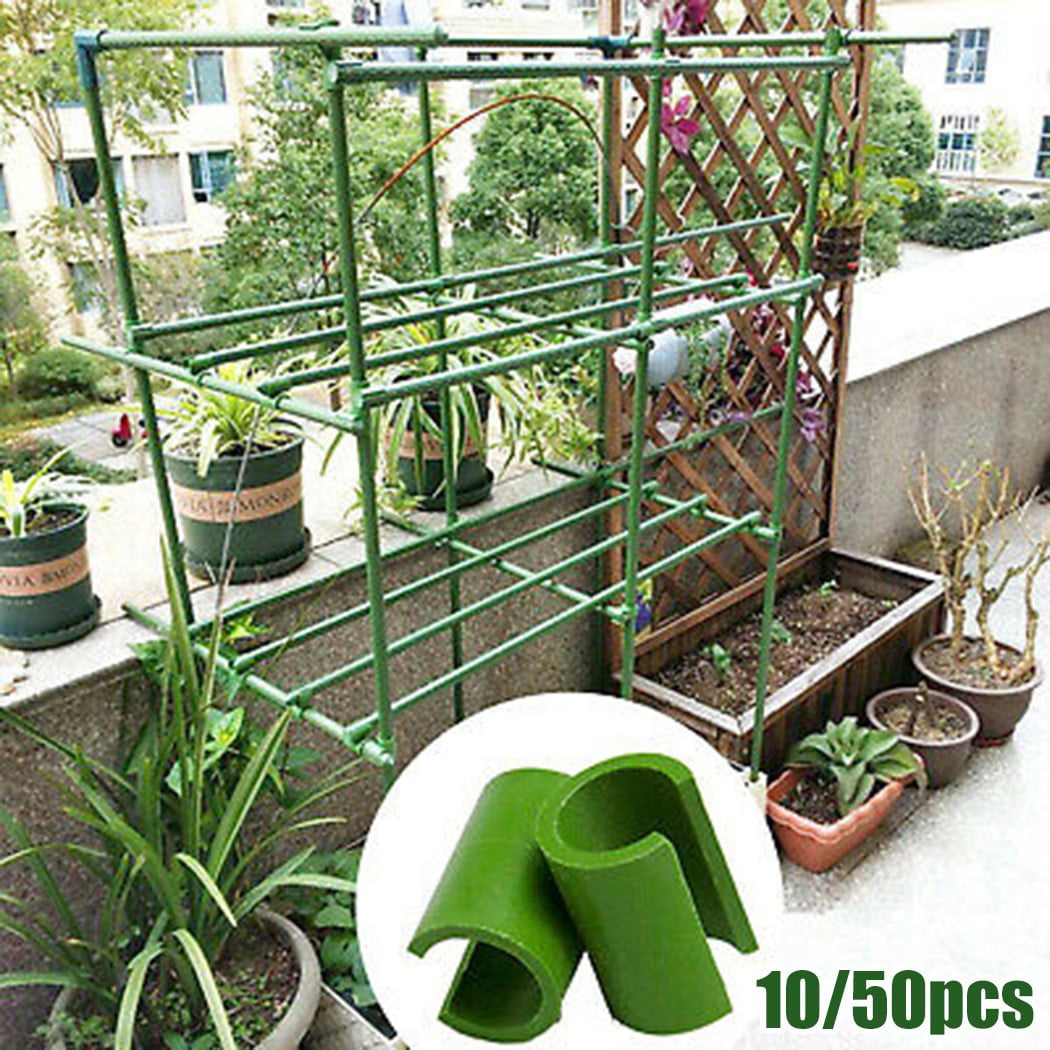 10/50*Bamboo Cane Flexi Balls Fruit Cage Connectors Netting Plant Support Garden 