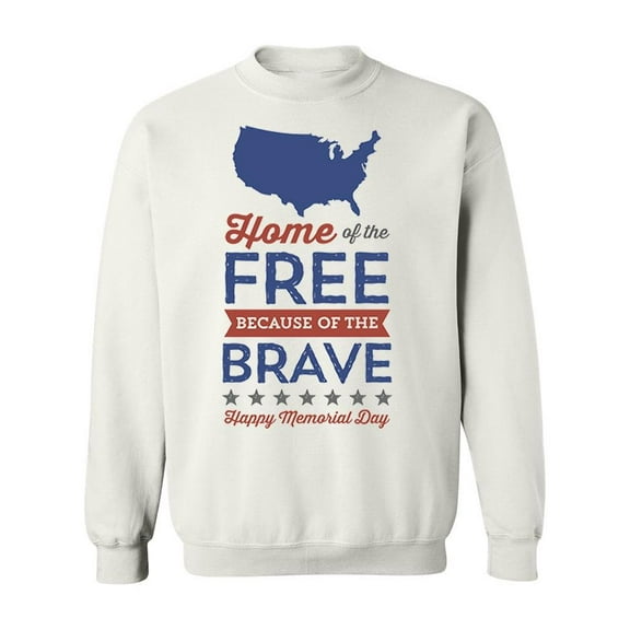 Home Of The Free Memorial Day Sweatshirt Men -Image by Shutterstock, Male Small