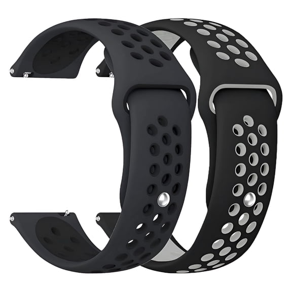 DESIGNICE 22Mm Sport Bands , Quick Release Breathable Silicone Wristband Correa Strap