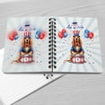thumbnail image 4 of Happy 4th of July Patriotic Bloodhound Marching Band Uniform Balloons Fireworks Spiral Bound Journal Dog Lover 5x7in Spiral Notebook - 13009, 4 of 5