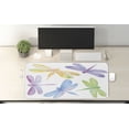 thumbnail image 2 of Dragonfly Computer Mouse Pad, Colorful Watercolor Winged Bugs Children Kids Nursery Spring Themed Picture, Rectangle Non-Slip Rubber Mousepad X-Large, 35" x 15" Gaming Size, Multicolor, by Ambesonne, 2 of 2