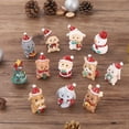thumbnail image 4 of Besufy Cartoon Santa Elephant Resin Miniature Figurine Ornament Home Christmas Decor, 4 of 9