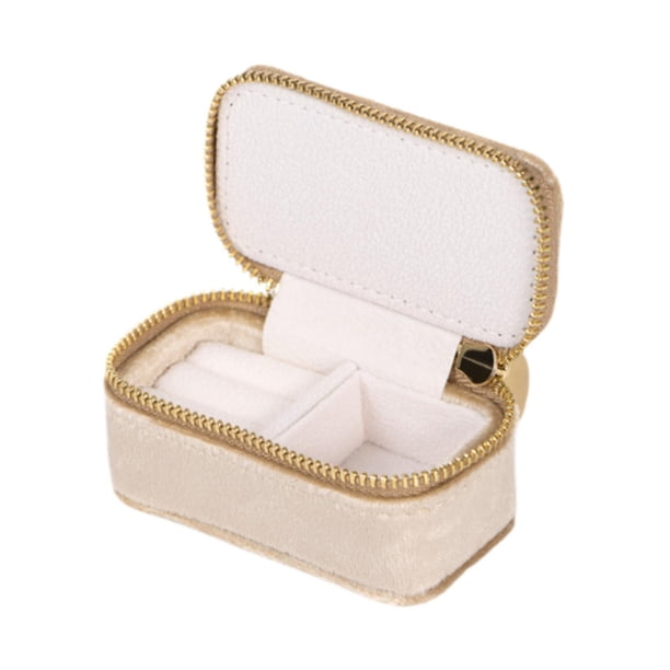 Caja de almacenamiento de joyas Fernando estuche de viaje Mini regalo para mujeres Marrón claro