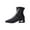 Black, variant on Lovzfmll Ankle Boots for Women, Square Toe Boots Back Zipper Unique Low Heel, Block Heel Pointy Toe Chelsea Leather Boots Casual Black Boots