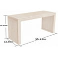 thumbnail image 5 of Lontai Indoor Long Bamboo Dining Bench, with Storage Function for Kitchen & Living Room Furniture, Beige, 5 of 6