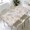 Cream Petal, variant on ARTSLION Waterproof Fitted Rectangle Tablecloth With Elastic Edge, Wipeable Table Cover For 6 Ft Tables, Perfect For Outdoor Picnic & Camping,30x72in,Denim Patch