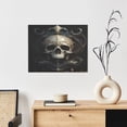 thumbnail image 6 of Fuzoiu Gold Pattern Skull Print Canvas Wall Art for Bathrooms,Wall Decor for Bedroom,Framed Artwork for Wall,Modern Wall Decorations Prints Picture for Kitchen Home, 6 of 6
