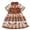 00-Brown316, variant on WOYY Girls Western Dress Cowgirl Short Sleeve Button-Front A Line Belted Dress, Sizes 3-8