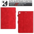 thumbnail image 5 of Case for Samsung Galaxy Tab A7 10.4" 2020 SM-T500 / SM-T505, Embossed PU Leather Cover Flip with Smart Auto Wake / Sleep Stand Function Pencil Holder and Card Slots & Footgrip Case, Red, 5 of 5