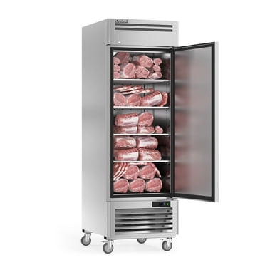 Coolski 27" W Commercial Freezer, 19.32 Cu.ft Single Solid Door Stainless Steel Reach-in Freezer