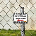 thumbnail image 4 of 8"x12" Metal Sign Please Deliver All Packages to Side Door Left Arrow Delivery Metal Tin Sign for Delivery Driver, 4 of 7