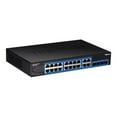 thumbnail image 2 of TRENDnet TEG 204WS - Switch - Intelligent - 16 x 10/100/1000 + 4 x combo Gigabit SFP - Montable en Rack - Conforme TAA, 2 of 3