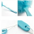 thumbnail image 4 of Trianu 1 Pack Large Bath Puff Loofah Sponge with Long Handle Shower Loofah, Bath Body Back Brush, Spa Brush for Women and Men, Blue, 4 of 5