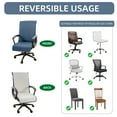 thumbnail image 5 of Quilted Microfiber Office Chair Cover with Soft Memory Foam Seat Cushion Water Resistant Desk Computer Chair Slipcover Anti-Slip Chair Protector, 5 of 14