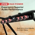 thumbnail image 2 of Pyle Sound Bar System, 6x30W Soundbar for Smart TV and Vehicles with Bluetooth, AUX, USB Playback, RGB Lighting, Remote Control, IPX5 Marine Rated, Weatherproof Aluminum Design (34.7"x4.84"x4.05"), 2 of 7