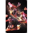thumbnail image 4 of James Booker - Galaxy Laser Cats on Pizza Wall Poster with Push Pins, 14.725" x 22.375", 4 of 6