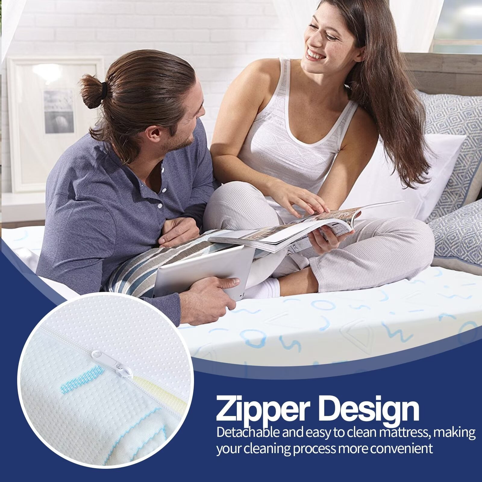 6 Inch Gel Memory Foam Mattress Medium-Firm Mattress for Pressure Relief & Cooler Sleep Mattress for Kid Adults CertiPUR-US Certified Mattress in a Box Full