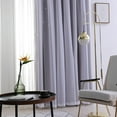 thumbnail image 5 of Blackout Curtains for Nursery - Stars Cutout Decor for Bedroom Aesthetic Window Treatment Double Layer Drapes Sheer Overlay, W 40 x L 84 Inches, Grey, 2 Panels, 5 of 9