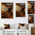 thumbnail image 4 of Designart "Horizon With An Old American Cart In Texas I" Old American Cart Floater Framed Wall Art Living Room, 4 of 5