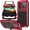 Red, variant on Metal Case Compatible with iPhone 15 Phone Case with Screen Protector,Aluminium 3 Layer Shockproof Dustproof Protective Silicone Case for Apple iPhone 15 Case for iPhone 15 Case with Stand-Black
