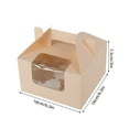 thumbnail image 5 of Fyeme Windowed Cupcake Boxes Cake Boxes Muffin Cake Box with Display Window and Carry Handle Paper Cupcake Carrier Party Birthday Supplies, 5 of 8