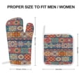 thumbnail image 2 of Colorful Vintage Seamless Pattern with Floral And Mandala Elements Oven Gloves And Pots Stand Set Oven Gloves And Pot Racks Pot Racks And Oven Gloves Set, 2 of 9
