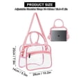 thumbnail image 2 of Gustave Clear Tote Bag Stadium Approved Transparent Crossbody Lunch Bag Shoulder Handbag Purse for Women Men Work Concerts Sports Events - Pink, 2 of 7