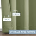 thumbnail image 6 of OVZME Sage Green Blackout Curtains 108 Inches Long for Patio Sliding Door, 2 Panel Set of Thermal Insulated Light Reducing Drapes, Modern Rod Pocket Window Treatment for Living Room, 50Wx108L, 6 of 7