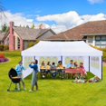thumbnail image 6 of GVDV 10' x 20' Pop up Canopy Tent Party Tent Outdoor Event Instant Tent Gazebo with Removable Sidewalls and Carry Bag, White, 6 of 10