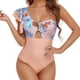 thumbnail image 1 of Wosthever Traje de baño de mujer de moda de un solo hombro estampado traje de baño cómodo traje de playa portátil Sexy ropa Traje de baño Rosa m, 1 of 6