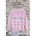 thumbnail image 5 of Old Glory Mens Unicorn Rainbow Ugly Christmas Sweater Long Sleeve Sweatshirt, 5 of 6