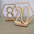thumbnail image 3 of Cateissary Números de de 1-20 Signo de número Hexagonal Rústico Boda Compromiso Asiento Ornamento para Restaurante Catering Adornos Artesanía, 3 of 6