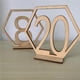 thumbnail image 5 of Bewildely Números de de 1-20 Signo con base Hexagonal Decoración de boda Suministros para fiestas Signos para restaurante Artesanía, 5 of 6