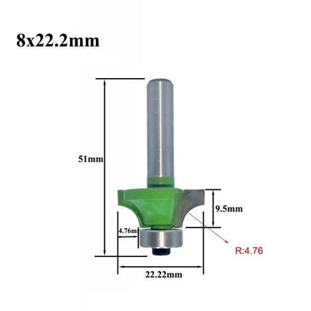 

BAMILL 1pc 8mm shank Corner Round Over Router Bit Woodworking Tool Milling Cutter