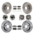 thumbnail image 1 of Transit Auto Front Rear Wheel Hub Bearings Assembly Disc Brake Rotors and Semi-Metallic Pads Kit (10Pc) for Car Kia Rio - Left Right Side (Driver Passenger) KBB-106791, 1 of 10