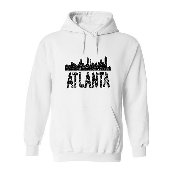 Atlanta City Grunge Style Hoodie Men -Image by Shutterstock, Male Large