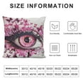 thumbnail image 5 of PHYHOO  Butterflies Throw Pillow Cushion Cover, Fairy Female Eye with Butterflies Eyelashes Mascara Stare Party Makeup, Decorative Square Accent Pillow Case,  Pale Pink White, 5 of 5