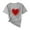 05 Gray, variant on Fewfanhot Women's Clothing Valentines Day Shirt for Women Love Heart Printed T-Shirts Casual Short Sleeve Summer Tee Tops
