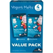 Gerber Baby Food Strawberry & Mixed Berries Freeze-Dried Yogurt Melts Baby Snacks Variety Pack - 4oz