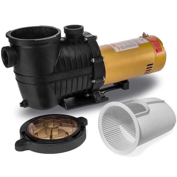 XtremepowerUS 1.75HP 5280 GPH, High Flow, Variable Speed Inground Pool Pump, With 1.5" NPT Slip-On Fitting & Filter Basket, 230V