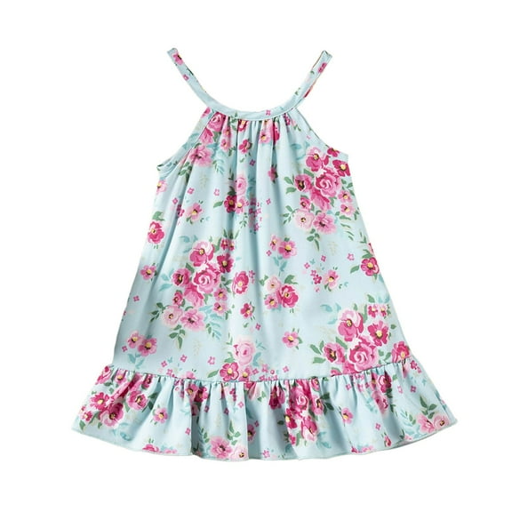 Landzoo One Girls Dresses Toddler Summer Casual Sleeveless Striped Print For Kids Age 1-6 Playful Comfortable Stretchy Waistband Easy To Wear And Wash Casual Stylish Cozy Girl's Dress 1-2 Years