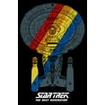 thumbnail image 2 of Men's Star Trek: The Next Generation USS Enterprise Rainbow Streak  Pull Over Hoodie Black Large, 2 of 4