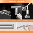 thumbnail image 4 of Unicozin 6 Light Track Lighting Kit, Matt Nickel LED Track Light with Flexibly Rotatable Light Head, Foldable Ceiling Spot Light Included L, 4 of 8