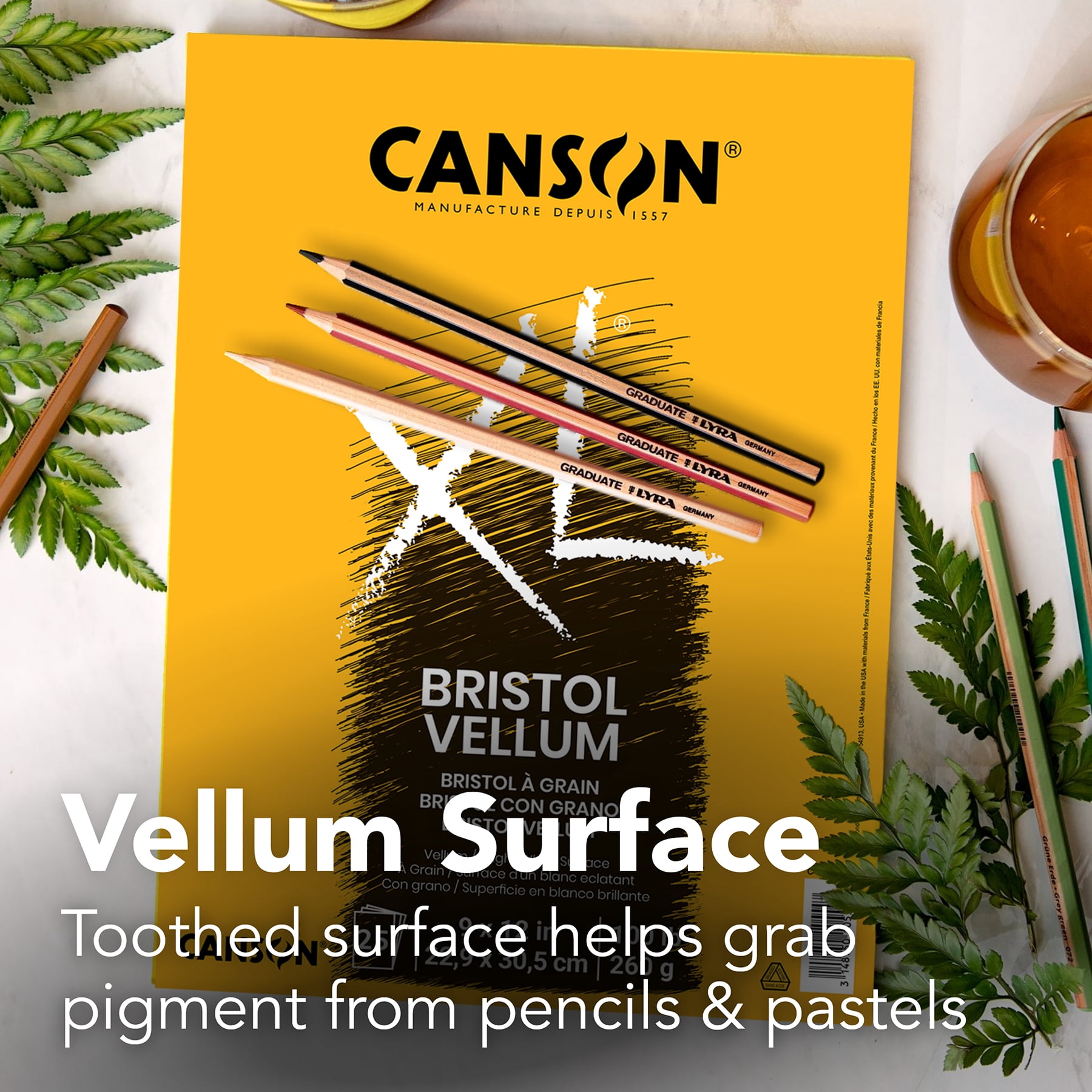 Canson XL Bristol Pad, Vellum, 19in x 24in