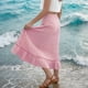 thumbnail image 4 of Faldas de Cintura Elástica para las Mujeres Vestidos de Playa de Moda de Verano con Bolsillos, Faldas Casuales para las Mujeres de Verano, 4 of 7