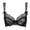 Black, variant on Women's Sexy Lace Bra Unlined Underwire Lace Embroidered Non Padded Ultra Thin Bra