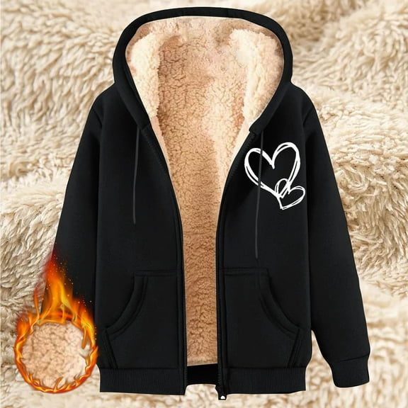 Lamb Wool Coat Winter Thick Warm Solid Color Hooded Plus Size Coat