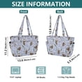 thumbnail image 4 of FORMRS Tote Bag for Women Quilted Large Capacity Travel Work Carry On Shoulder Handbag, Purple Otters Pattern, 4 of 7