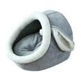 thumbnail image 2 of Tvtnvo Pet House Indoor Pet Bed Plush Pet Tent Warm Nest Relaxedable Semi Enclosed Sleeping Thickened Soft Cozy Machine Washable Shelter for Pets and Small Dogs Gray 11.8x10.6in, 2 of 6